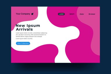 İniş sayfası şablonu tasarımı. İniş sayfası, afiş, web sitesi, ana sayfa, kart, ui, ya da uygulamalar için modern düz tasarım konsepti. Vektör illüstrasyonu