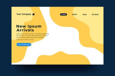 İniş sayfası şablonu tasarımı. İniş sayfası, afiş, web sitesi, ana sayfa, kart, ui, ya da uygulamalar için modern düz tasarım konsepti. Vektör illüstrasyonu