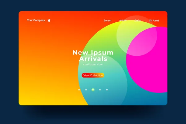 Mall För Landningssida Design Modernt Platt Designkoncept För Landningssida Banner — Stock vektor