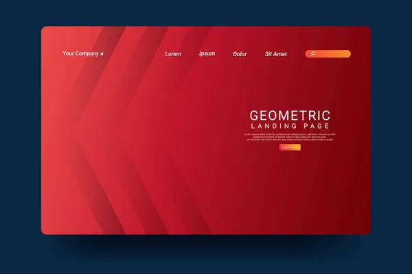 Mall För Landningssida Design Modernt Platt Designkoncept För Landningssida Banner — Stock vektor