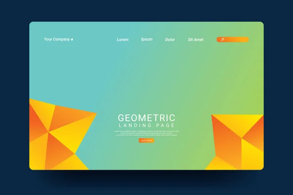 Plantilla Landing Page Diseño Concepto Moderno Diseño Plano Para Landing — Vector de stock