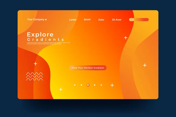 Mall För Landningssida Design Modernt Platt Designkoncept För Landningssida Banner — Stock vektor