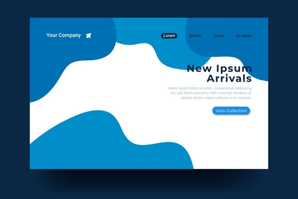 Mall För Landningssida Design Modernt Platt Designkoncept För Landningssida Banner — Stock vektor