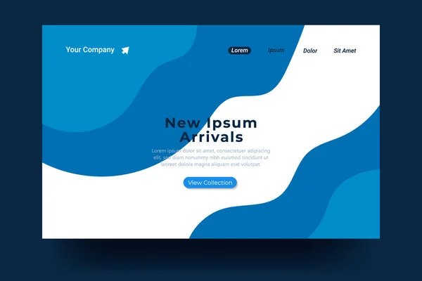 Mall För Landningssida Design Modernt Platt Designkoncept För Landningssida Banner — Stock vektor