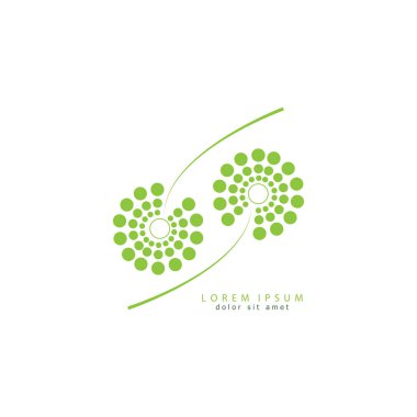 Karahindiba logo şablonu tasarımı. Vektör illüstrasyonu