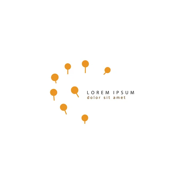 Design Modelo Logotipo Dente Leão Ilustração Vetorial —  Vetores de Stock