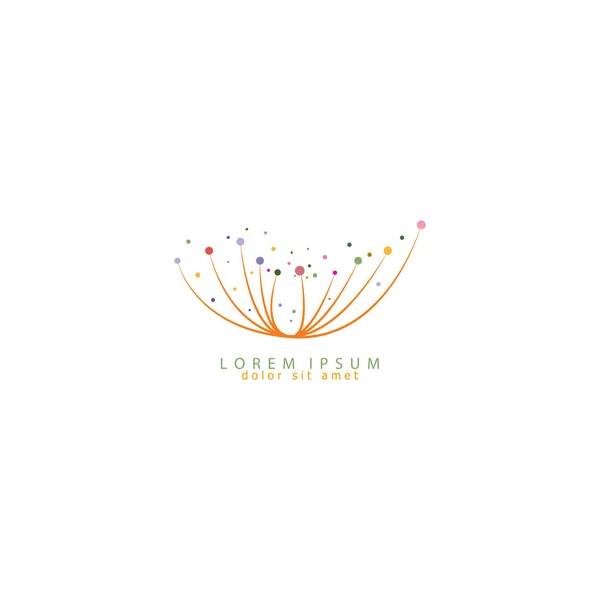 Diseño Plantilla Logotipo Diente León Ilustración Vectorial — Vector de stock