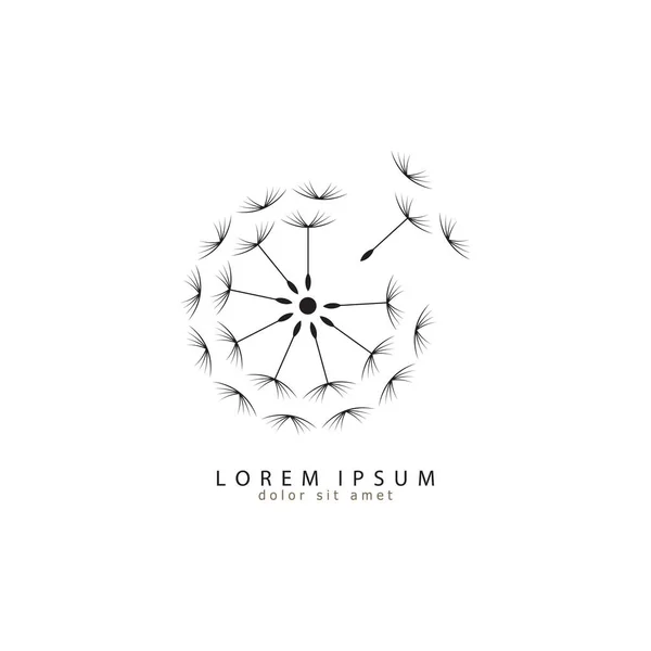 Karahindiba logo şablonu tasarımı. Vektör illüstrasyonu