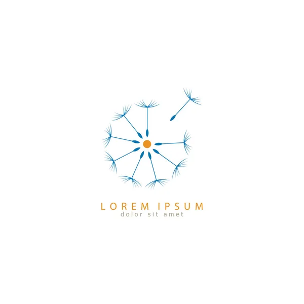 Karahindiba logo şablonu tasarımı. Vektör illüstrasyonu