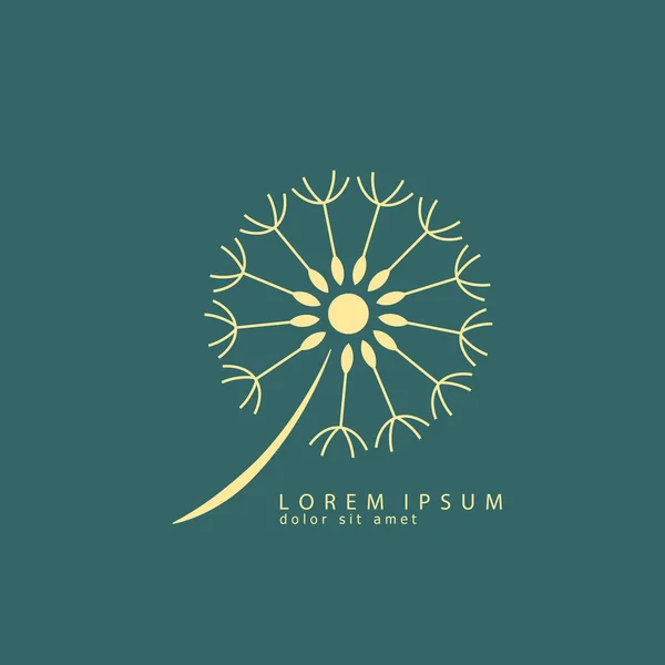Karahindiba logo şablonu tasarımı. Vektör illüstrasyonu