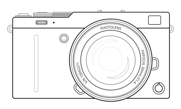 Caméra compacte sans miroir — Image vectorielle