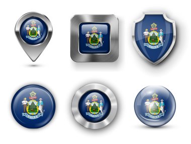 ABD devlet bayrağı rozetleri