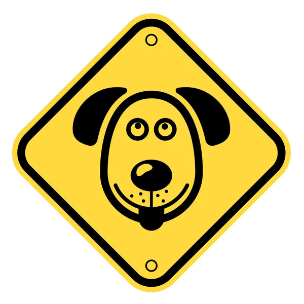 Danger dog sign — Stock Vector