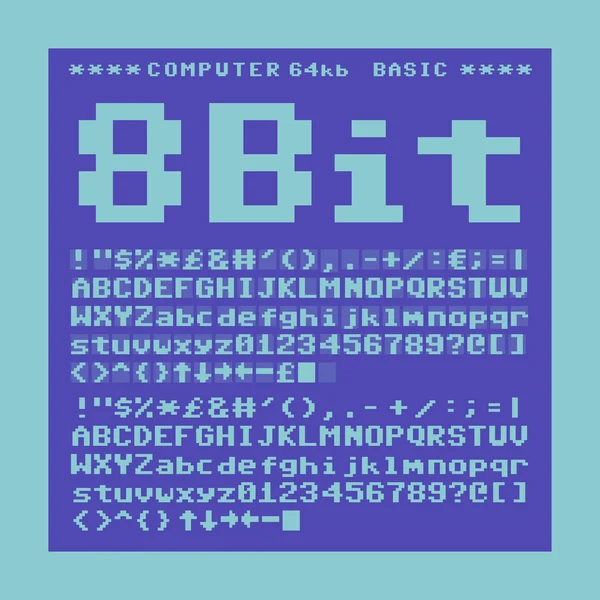 Police 8 bits — Image vectorielle