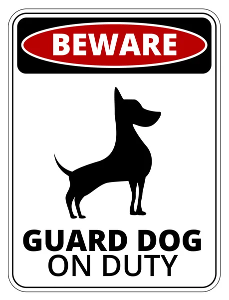 Danger dog sign — Stock Vector