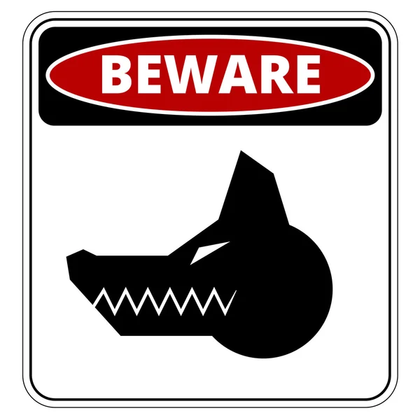 Angry dog sign — Stock Vector
