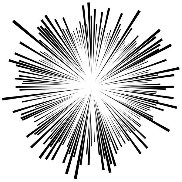 Vector burst rays — Stock Vector