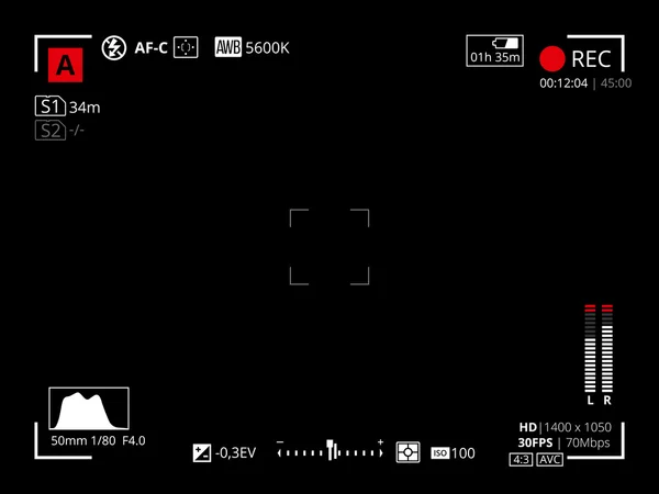 Ecrã do visor da câmara — Vetor de Stock