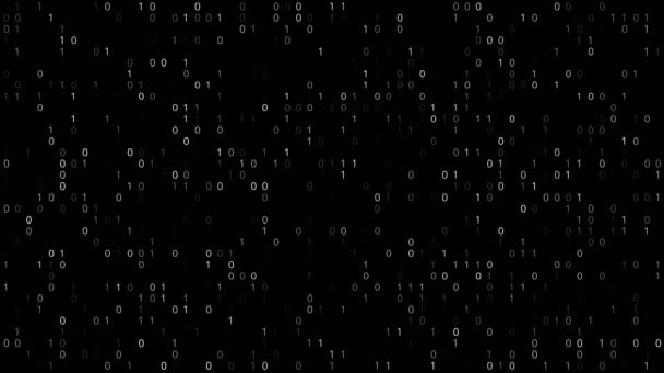 Pantalla de código binario — Vídeo de stock