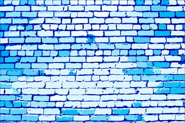 Blaue Ziegelwand — Stockvektor