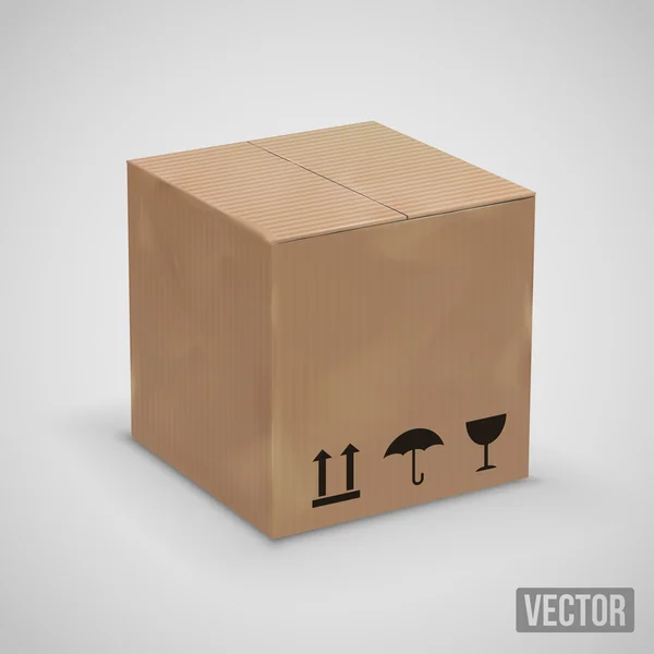 Viejo vector de caja — Vector de stock