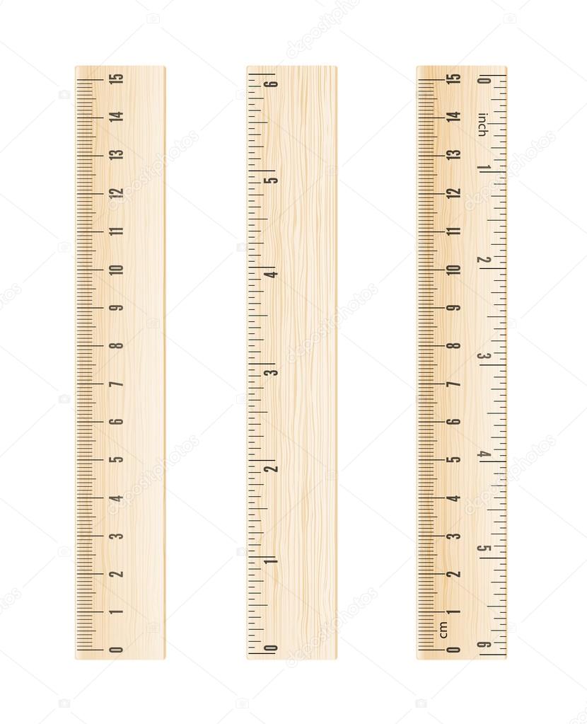 Vector wooden ruler Stock Vector by ©iunewind 120991440