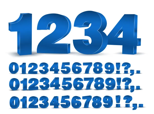 Numéros de vecteur bleu — Image vectorielle