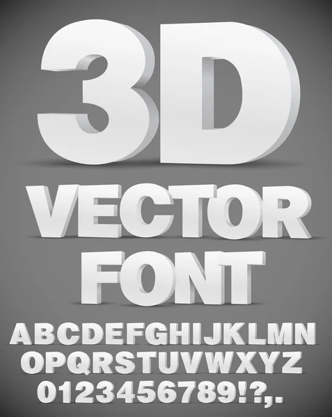 Fonte Vector 3D —  Vetores de Stock