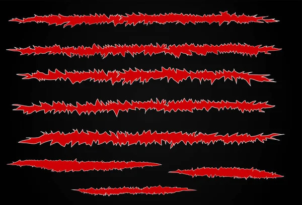 Conjunto de arranhões de garras —  Vetores de Stock