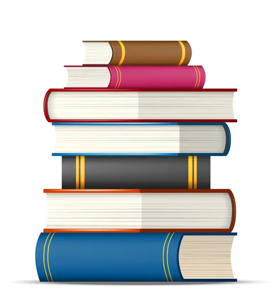 Στοίβα πολύχρωμα βιβλία — Διανυσματικό Αρχείο