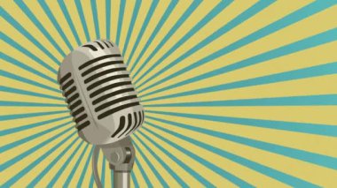 Mikrofon podcast arkaplanı