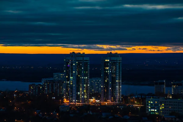 Городской закат — стоковое фото