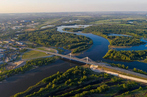 Luchtfoto van de wegnacht — Stockfoto