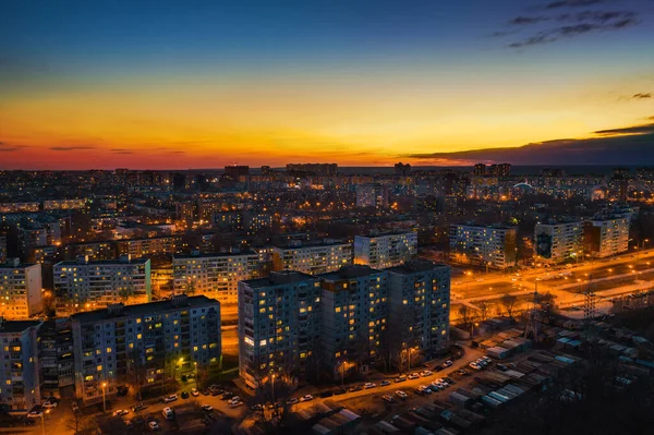 Vista aérea de la ciudad — Foto de Stock