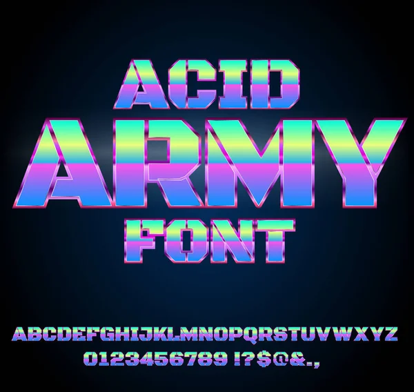 Шрифт Acid House — стоковый вектор