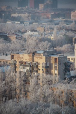 Şehir gün batımı silüeti