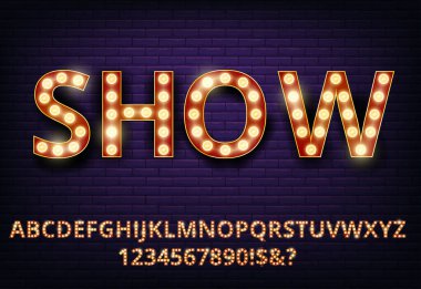Retro Işık Harfleri