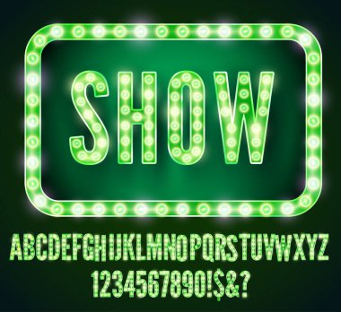 Retro Işık Harfleri