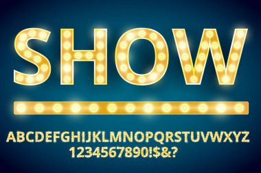 Retro Işık Harfleri