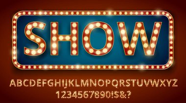 Retro Işık Harfleri