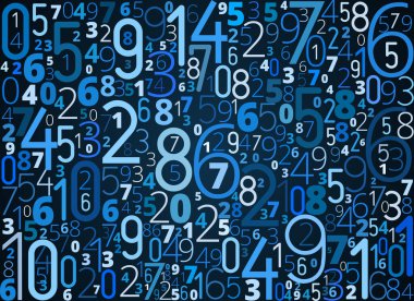 Numbers vector background clipart