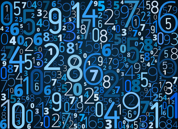 Numbers vector background