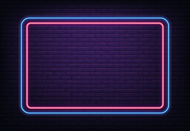 Neon duvar çerçevesi