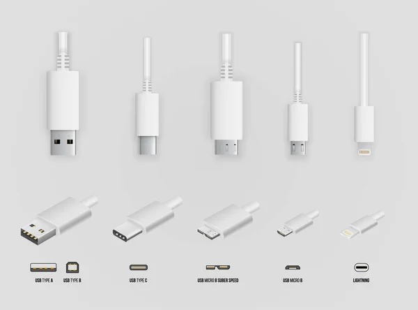 USB tout type — Image vectorielle