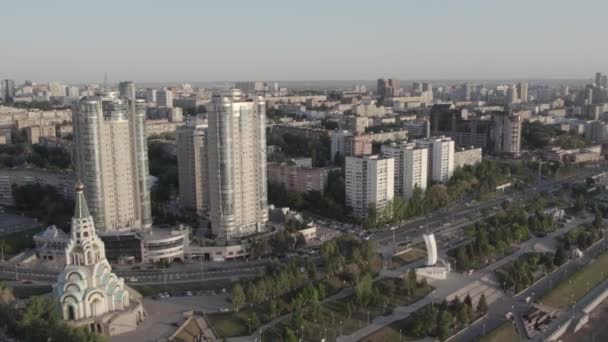 Vista aerea della città — Video Stock