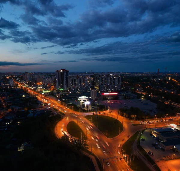 Noční město ulice — Stock fotografie