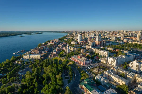 Uitzicht op de stad vanuit de lucht — Stockfoto