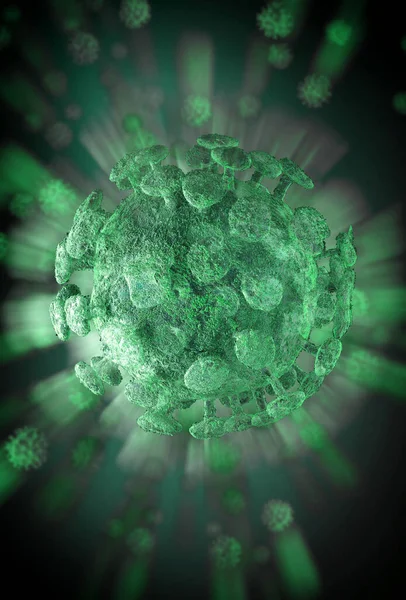 COVID-19 virus microworld of human concept — Stock Photo, Image