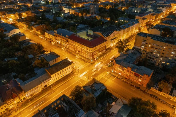 Evening city aerial — Foto de Stock