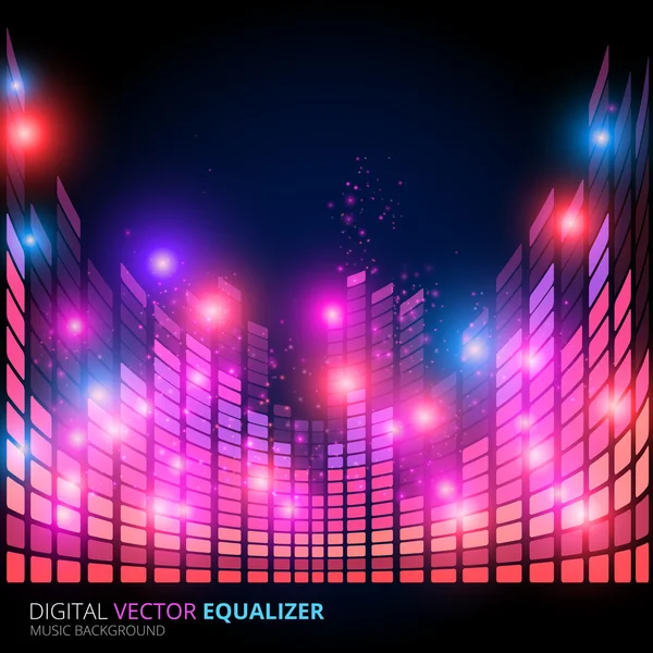 Equalizador de música — Vetor de Stock